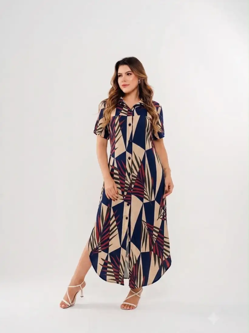 Vestido Longo Estampado